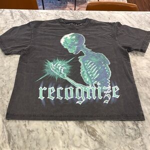 PacSun Skeleton Graphic Tee - Black and Green